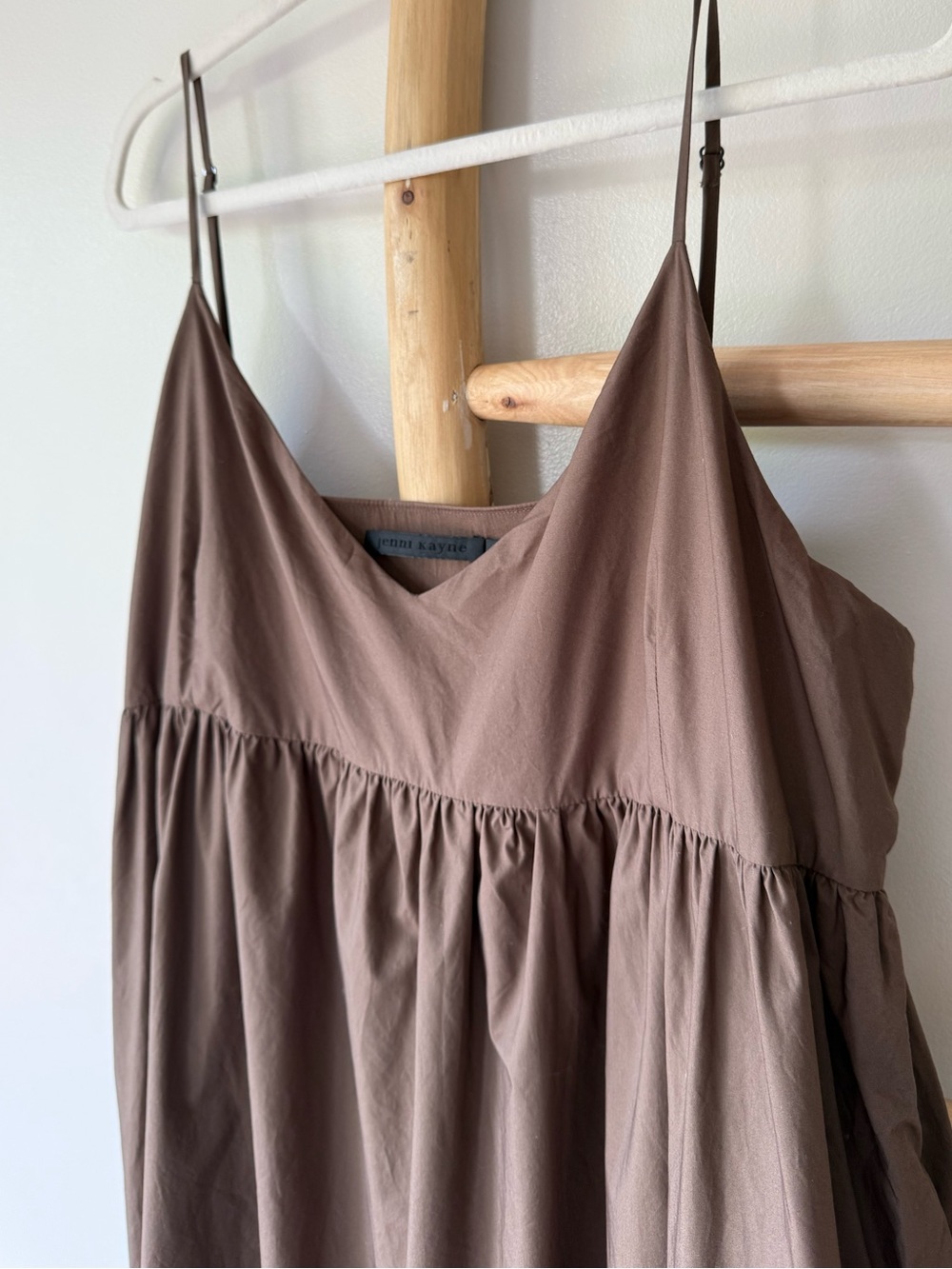 Jenni Kayne Designer Cove Strappy Cool Cotton Olive (Brown) Sundress Dress XL - Picture 12 of 16